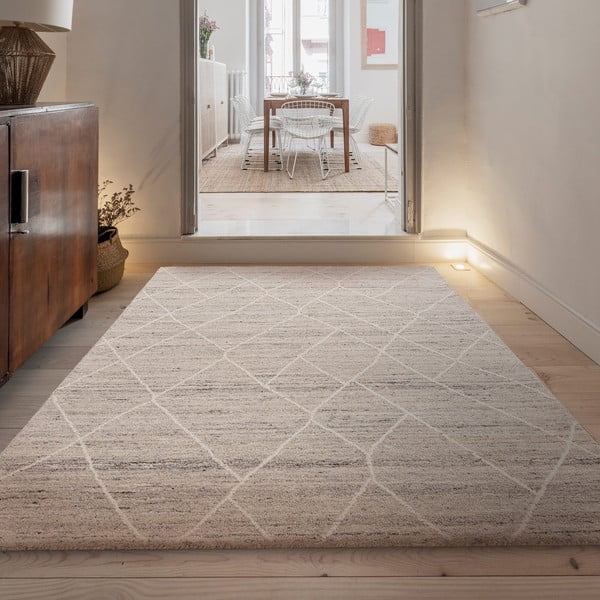 Kilimas iš vilnos šviesiai pilkos spalvos 200x290 cm Noah – Asiatic Carpets-image-1