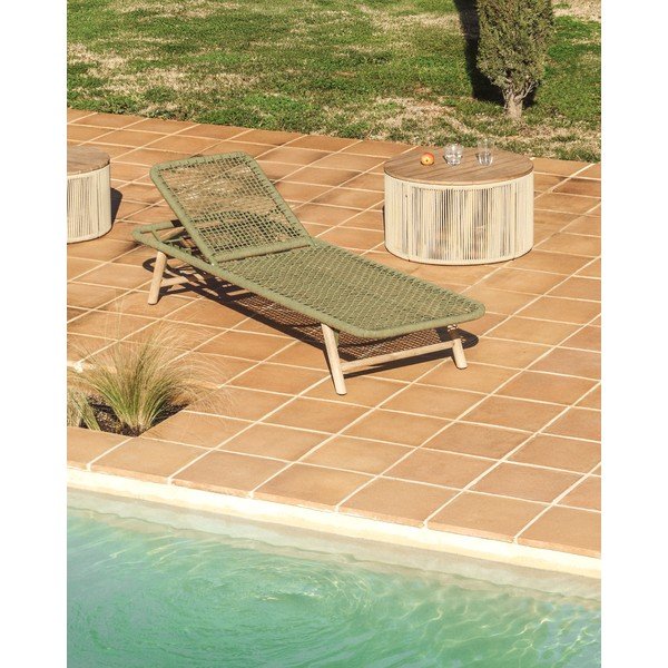 Apvalios formos sodo kavos staliukas su akacijos stalviršiu ø 70 cm Dandara – Kave Home-image-2