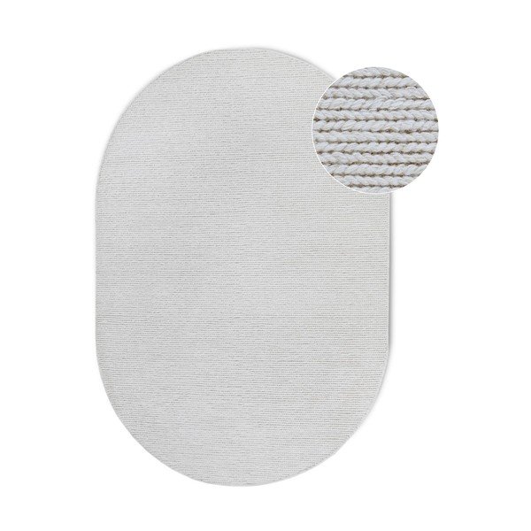 Rankų darbo baltos spalvos iš vilnos kilimas 160x230 cm Francois – Villeroy&Boch