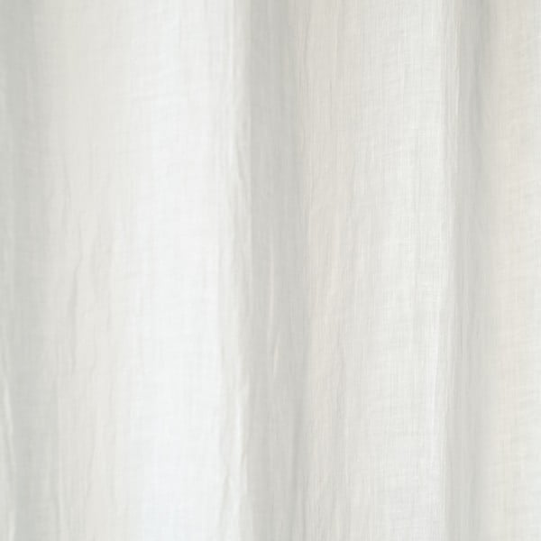 Baltos lininės lengvos užuolaidos su kilpomis Linen Tales Daytime, 250 x 130 cm-image-2