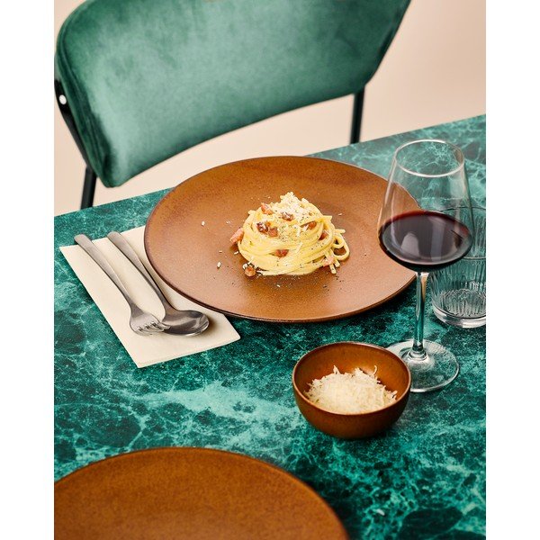 Rudos spalvos iš porceliano  lėkštė ø 27 cm Ovio – BonBistro-image-1