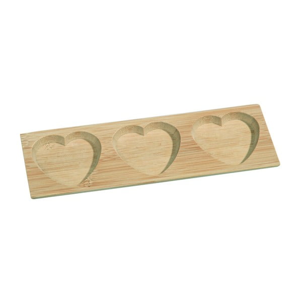 Bambukinis serviravimo indas Kosova Tree Hearts, 17,8 x 6 cm