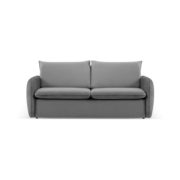 Sulankstoma sofa pilkos spalvos iš velveto 194 cm Vienna – Cosmopolitan Design