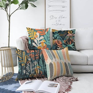 4 pagalvėlių užvalkalų rinkinys Minimalist Cushion Covers Colorful, 55 x 55 cm