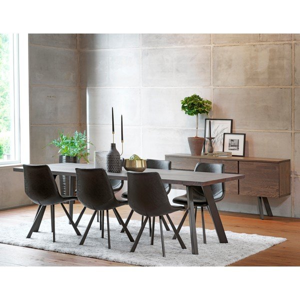 Juoda valgomojo kėdė su juodomis kojomis Rowico Alpha-image-4