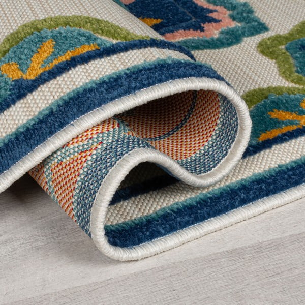 Lauko kilimas mėlynos spalvos 80x230 cm Beach Floral – Flair Rugs-image-2