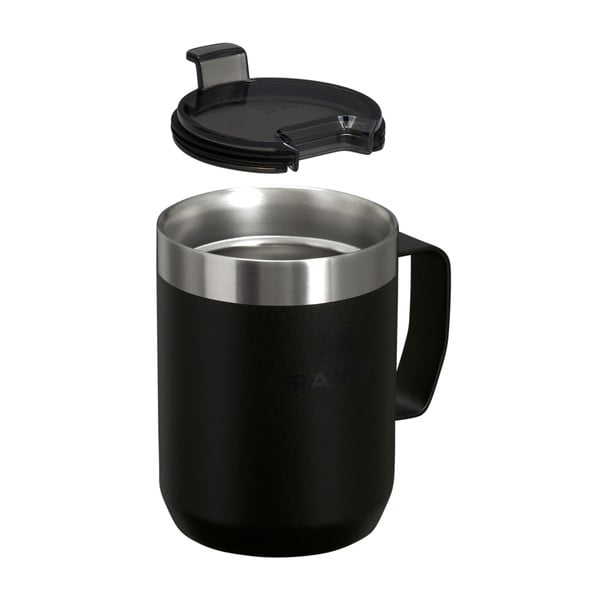 Juodos spalvos iš nerūdijančio plieno termo puodelis 230 ml Stay-Hot Camp Mug Black – Stanley-image-1