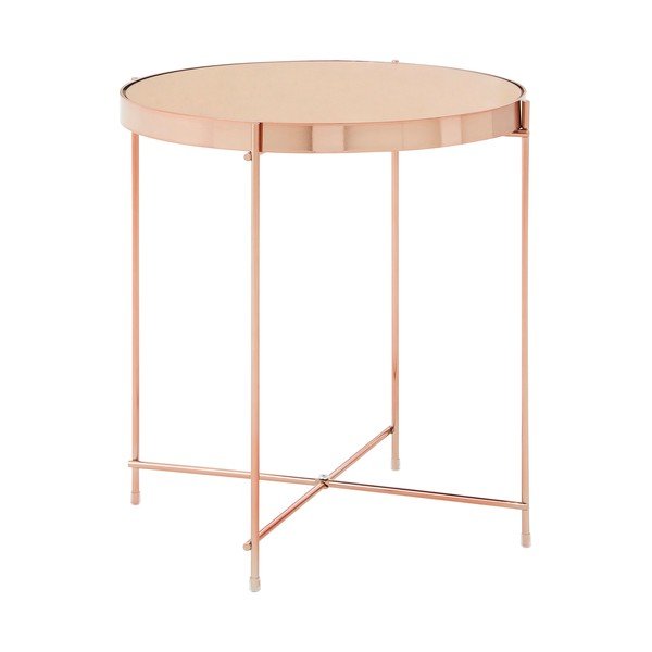 Apvalios formos šoninis stalas su stikliniu stalviršiu ø 43 cm Allure – Premier Housewares-image-1