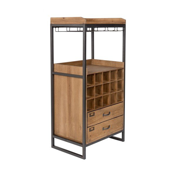 Eglės medienos spinta vynui White Label Edgar-image-2