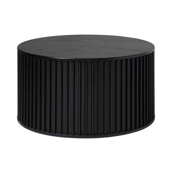 Juodas apvalus kavos staliukas ø 85 cm Siena - Unique Furniture