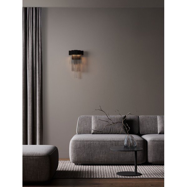 Matinės juodos spalvos iš plieno sieninė lempa LED su pritemdymo funkcija Revια – Nova Luce-image-1