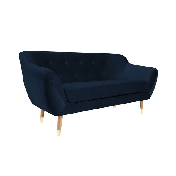 Mazzini Sofos Amelie tamsiai mėlyna dviejų vietų sofa-image-2