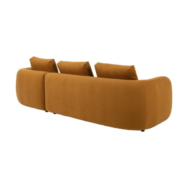 Kampinė sofa iš boucle garstyčių spalvos (su kairiuoju kampu) Imola – Bonami Selection-image-3