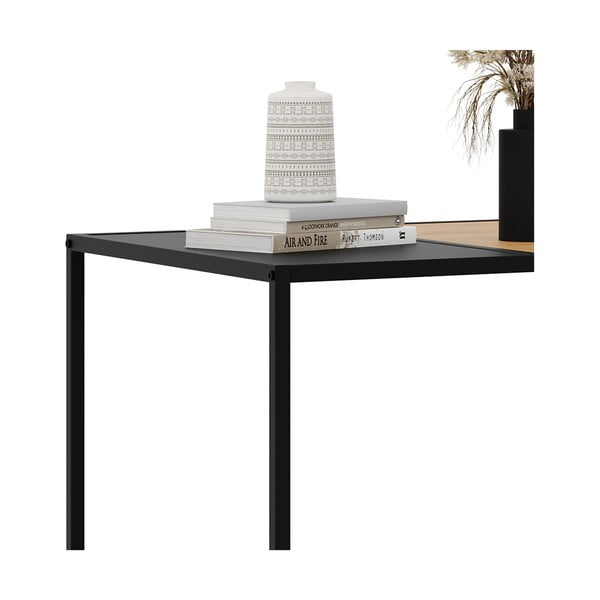 Kavos staliukas juodos spalvos/natūralios spalvos 60x100 cm Altino – Unique Furniture-image-3