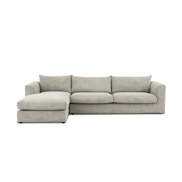 Kampinė sofa šviesiai pilkos spalvos (su kairiuoju kampu) Asgard – Scandic