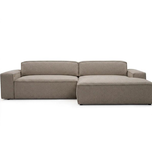 Taupe spalvos sulankstoma/ar elektrisko sēdekļa regulēšanu kampinė sofa (su dešiniuoju kampu) Abel – Bobochic Paris