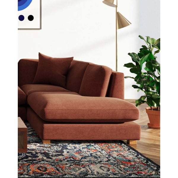 Kampinė sofa raudonos plytų spalvos (su dešiniuoju kampu) Pomo – Ame Yens-image-4