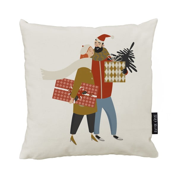 Dekoratyvinis pagalvės užvalkalas su Kalėdų motyvu 45x45 cm Christmas Couple – Butter Kings
