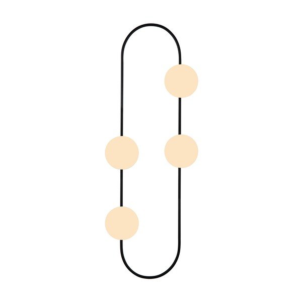 Juodos spalvos sieninis šviestuvas Squid Lighting Elips, aukštis 124 cm-image-2