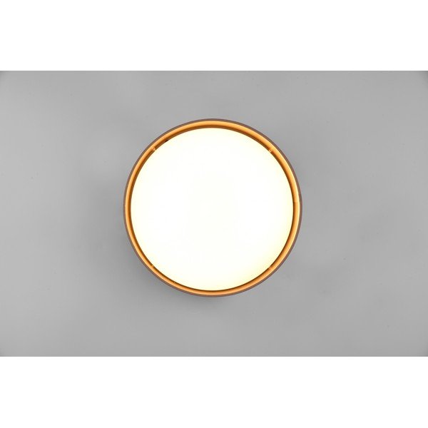 Lubinis šviestuvas šviesiai rudos spalvos LED ø 30 cm Locarno – Reality-image-3