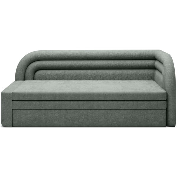 Žalios spalvos iš šenilinio audinio sulankstoma/su sandėliavimo vieta sofa su dešiniuoju kampu 223 cm Fabillo – ELTAP