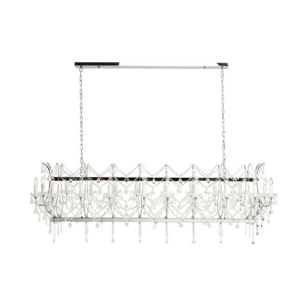 Sidabro spalvos pakabinamas šviestuvas "Kare Design Deluxe