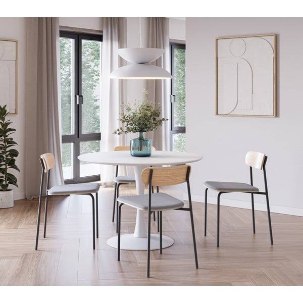 Juodos spalvos/taupe spalvos valgomojo kėdės 2 vnt. Adriana – Marckeric-image-1