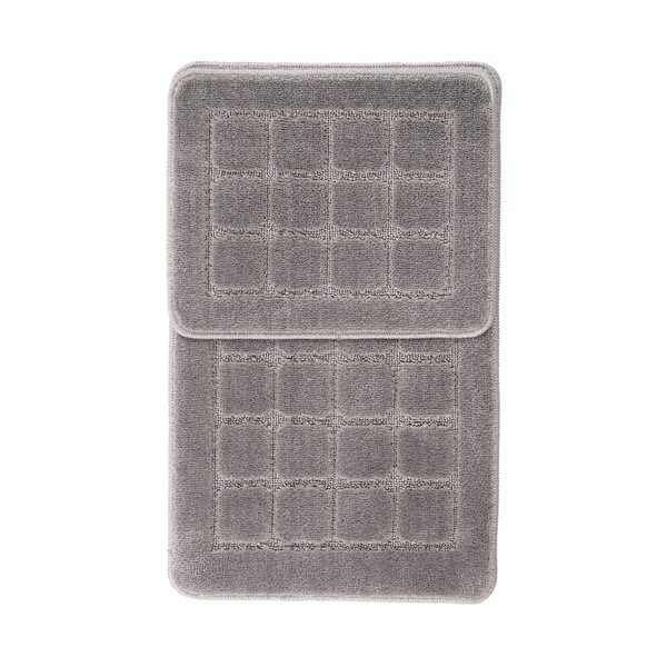 Pilkos spalvos vonios kilimėliai 2 vnt. 50x80 cm Kareli – Foutastic-image-2