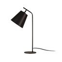 Juodos spalvos stalinis šviestuvas (aukštis 67 cm) su tekstiliniu gaubtu Salihini – Opviq lights