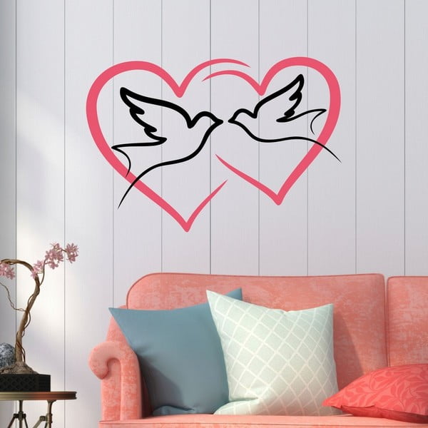 Dekoratyvinis sienų lipdukas Meilės paukščiai