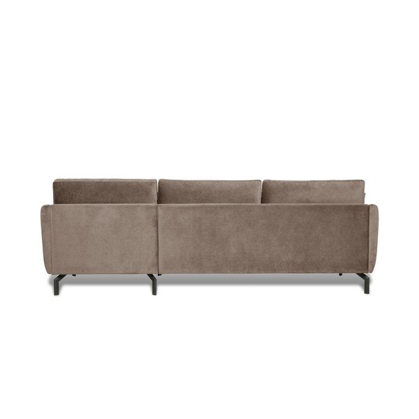 Ruda ir pilka kampinė sofa su aksominiu užvalkalu Scandic Magic, dešinysis kampas-image-3