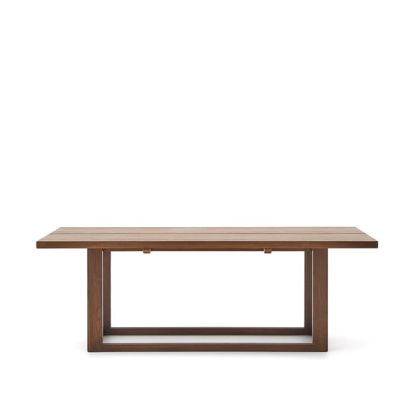 Iš tikmedžio masyvo valgomojo stalas natūralios spalvos 100x220 cm Sashi – Kave Home-image-4