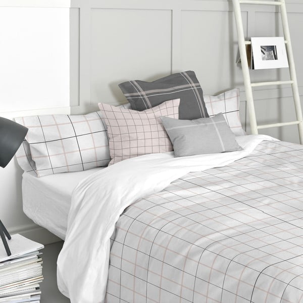 2 medvilninių užvalkalų rinkinys Blanc Tartan-image-1