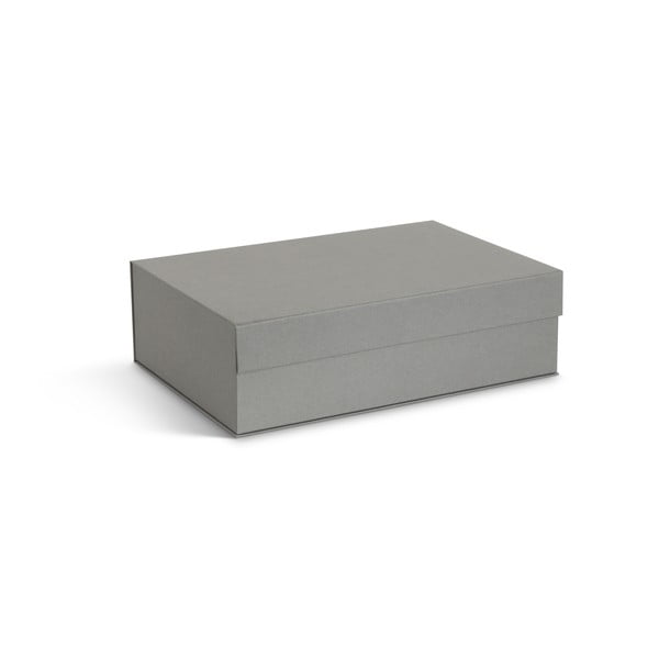 Pilkos spalvos iš kartono daiktadėžės su dangčiu 3 vnt. 42,5x29,5x13 cm Kian Paper Laminate – Bigso-image-3