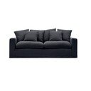 Antracito spalvos iš lino sofa 240 cm Nora – Kave Home