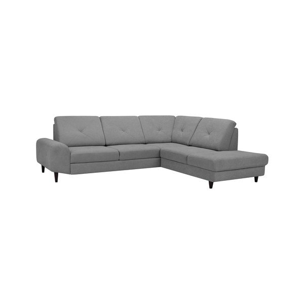 Šviesiai pilka kampinė sofa-lova su daiktų laikymo vieta "Windsor & Co Sofos", dešinysis kampas Beta-image-1