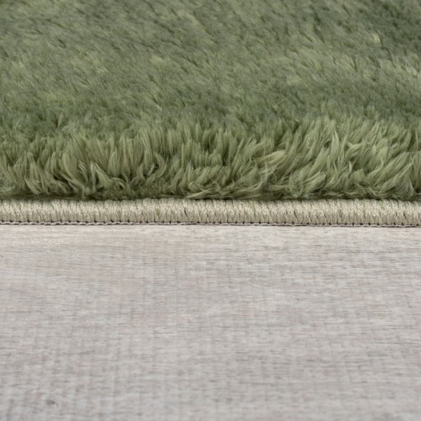 Sintetinė oda ir kailis tamsiai žalios spalvos 80x150 cm Faroe Wool Look Fur – Flair Rugs-image-4