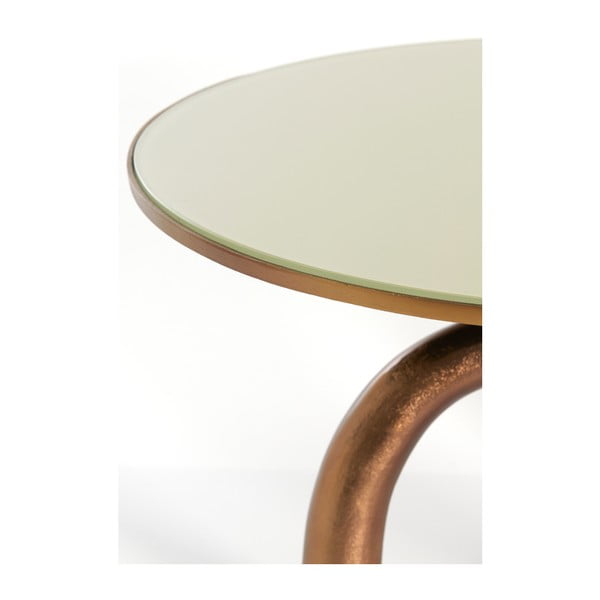Iš stiklo apvalios formos kavos staliukas bronzinės spalvos/smėlio spalvos ø 76 cm Mello – Light & Living-image-2