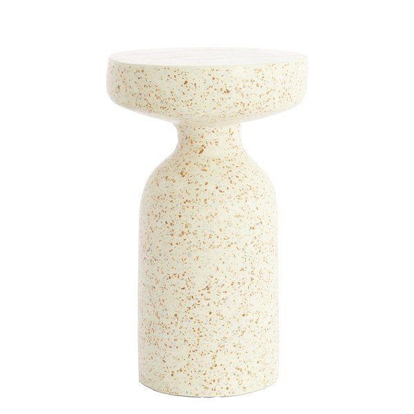 Iš terrazo cemento apvalios formos šoninis stalas ø 32 cm Moravit – Light & Living