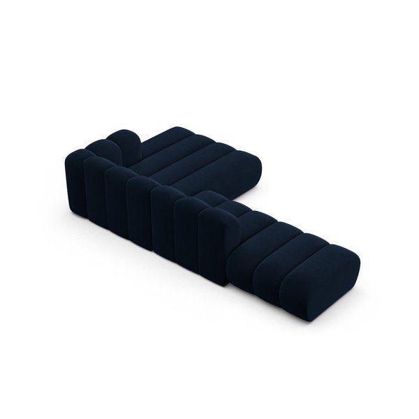 Kampinė sofa tamsiai mėlynos spalvos (su dešiniuoju kampu) Lupine – Micadoni Home-image-3