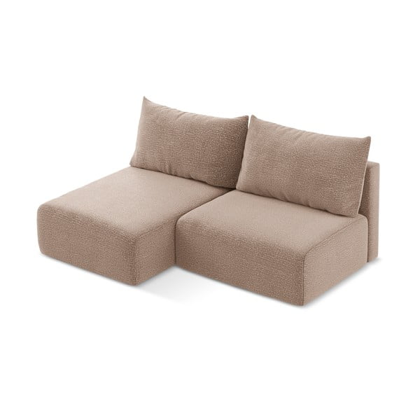 Šviesiai rudos spalvos sulankstoma/su sandėliavimo vieta kampinė sofa (su kairiuoju kampu) Kalena – Makamii-image-4