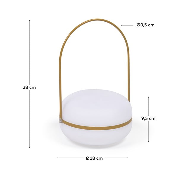 Lauko lempa su geltonu laikikliu Kave Home Tea-image-3