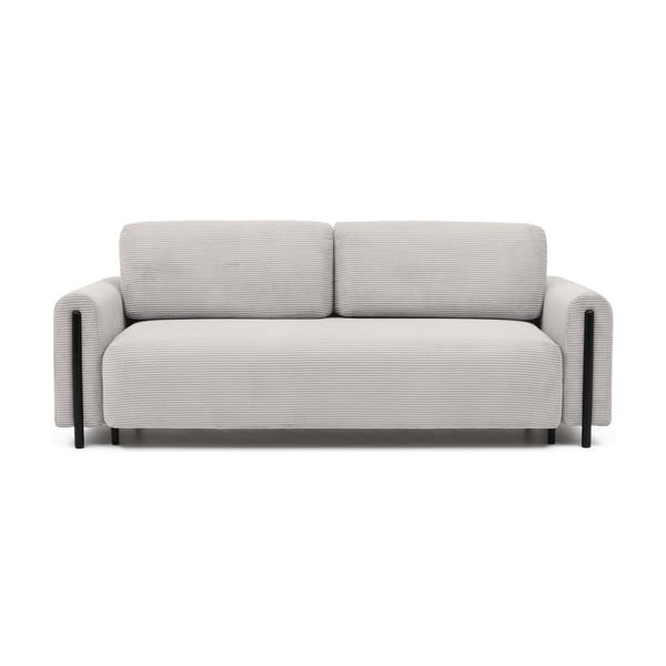 Smėlio spalvos iš kordinio velveto sulankstoma/su sandėliavimo vieta sofa 244 cm Arcadova – ELTAP