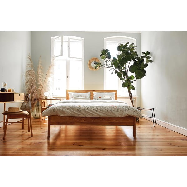Ąžuolinė dvigulė lova 160x200 cm Pola - The Beds-image-3