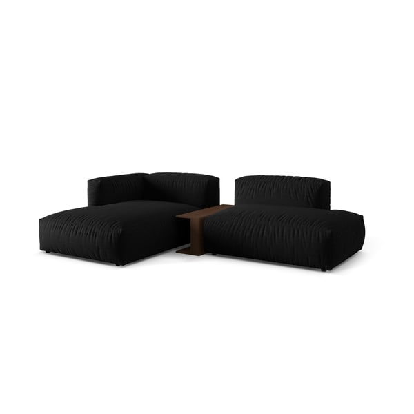 Modulinė kampinė sofa juodos spalvos (su kairiuoju kampu) Martina – Micadoni Home-image-2