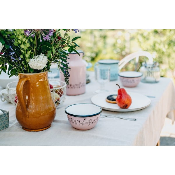 Rožinis emaliuotas dubuo Orion Meadow, ø 12 cm-image-1