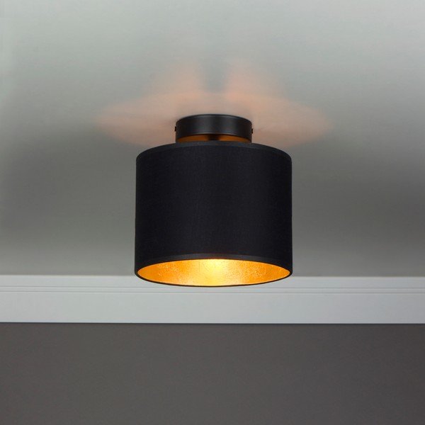 Juodas lubinis šviestuvas su aukso spalvos detalėmis Sotto Luce Mika XS CP, ⌀ 20 cm-image-1
