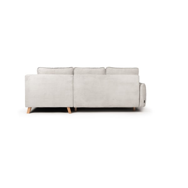 Iš kordinio velveto sulankstoma kampinė sofa smėlio spalvos (su dešiniuoju kampu) Tori – Bonami Selection-image-4