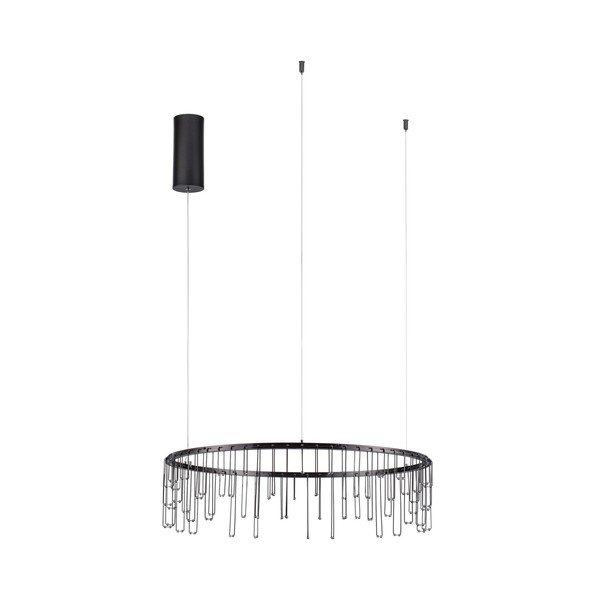 Blizgios sidabrinės spalvos iš aliuminio kabantis šviestuvas LED su pritemdymo funkcija ø 65 cm Stellar – Nova Luce