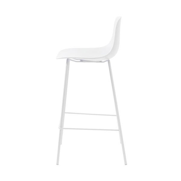 Baltos spalvos iš plastiko baro taburetė (sėdynės aukštis 67,5 cm) Whitby – Unique Furniture-image-3